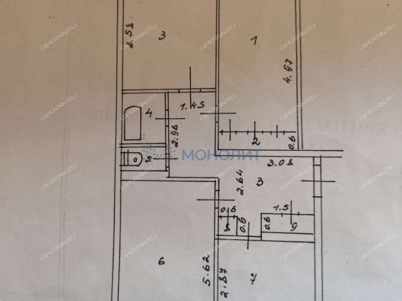 трёхкомнатная квартира на улице Победы дом 31 рабочий посёлок Лукино