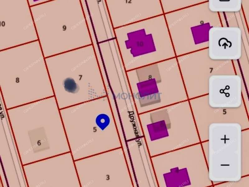 земельный участок 20,6 сотки Дружная улица село Дивеево