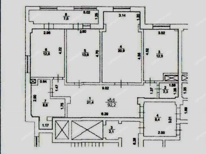 трёхкомнатная квартира на бульваре Академика Королёва дом 6