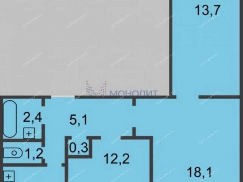 трёхкомнатная квартира на улице Маршала Голованова дом 31