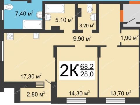 2-komnatnaya-ul-cvetochnaya-d-12-k2 фото