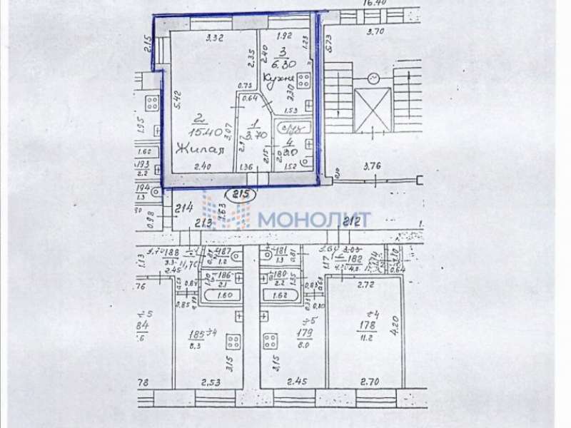 двухкомнатная квартира на проспекте Ленина дом 24Б