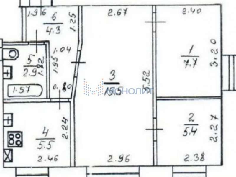 двухкомнатная квартира на Берёзовской улице дом 3