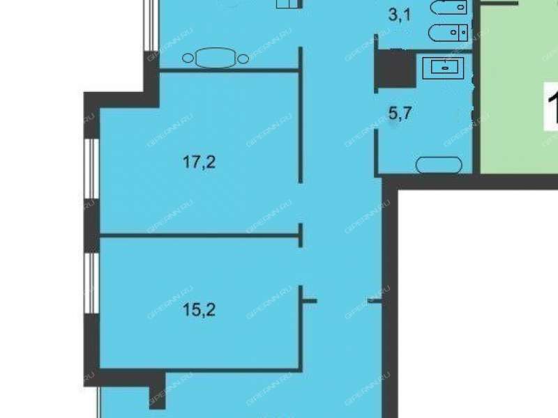 трёхкомнатная квартира на улице Бориса Панина дом 7в
