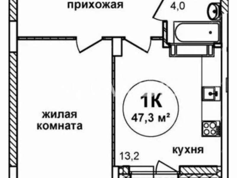 однокомнатная квартира на улице Родионова дом 202/2