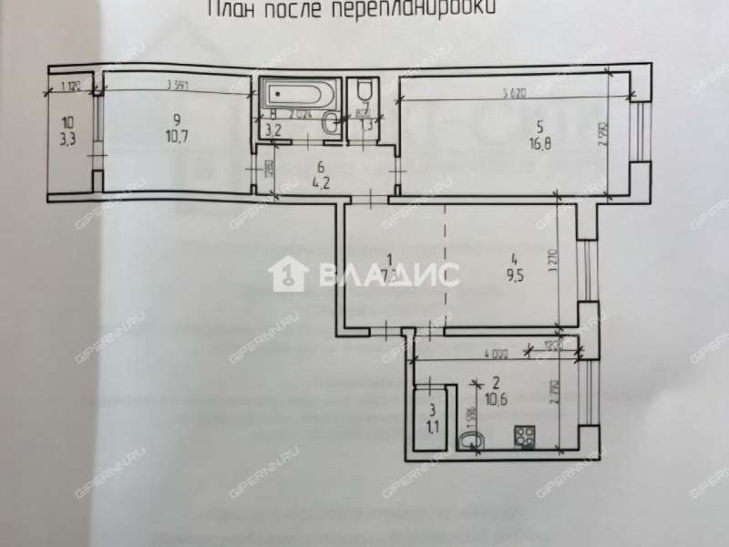 трёхкомнатная квартира на Зелёной улице дом 65 деревня Афонино