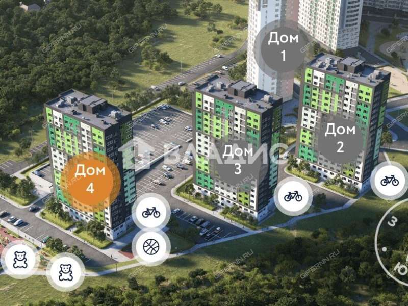 однокомнатная квартира на улице Родионова дом 202/1