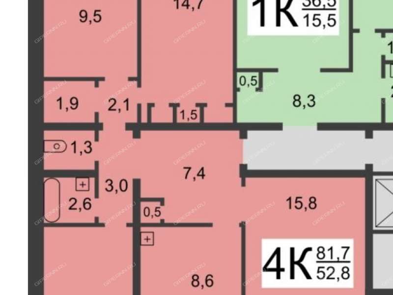 четырёхкомнатная квартира на проспекте Гагарина дом 103