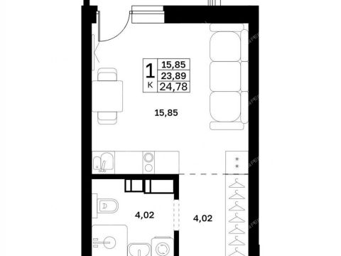 kvartira-studiya-v-granicah-ulic-strazh-revolyucii-gvardeycev-50-letiya-pobedy-evgeniya-nikonova-17 фото