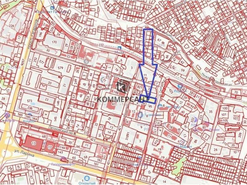 земельный участок под коммерческое использование в Приокском районе Нижнего Новгорода