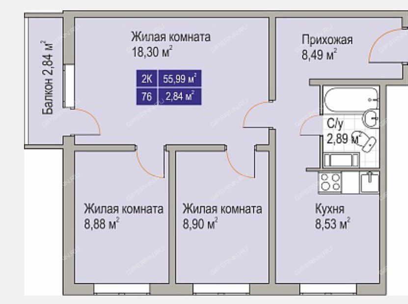 Планировка комнаты 3 на 3 с балконом